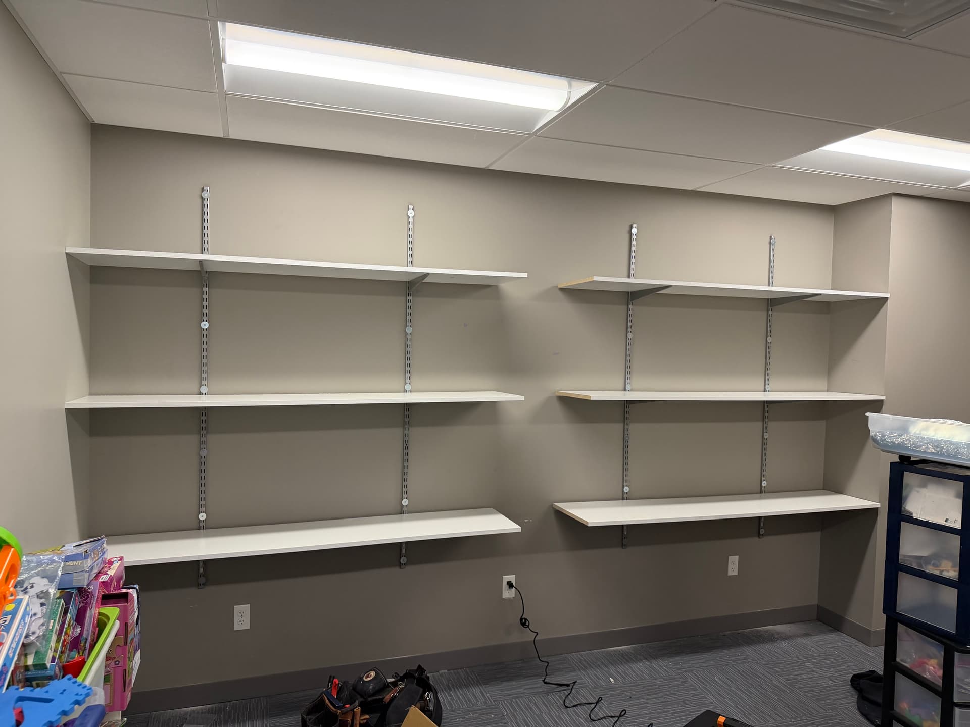 Gallery photos for Transforming the Clinician Work Room with Expert Shelving Installation: Image #1