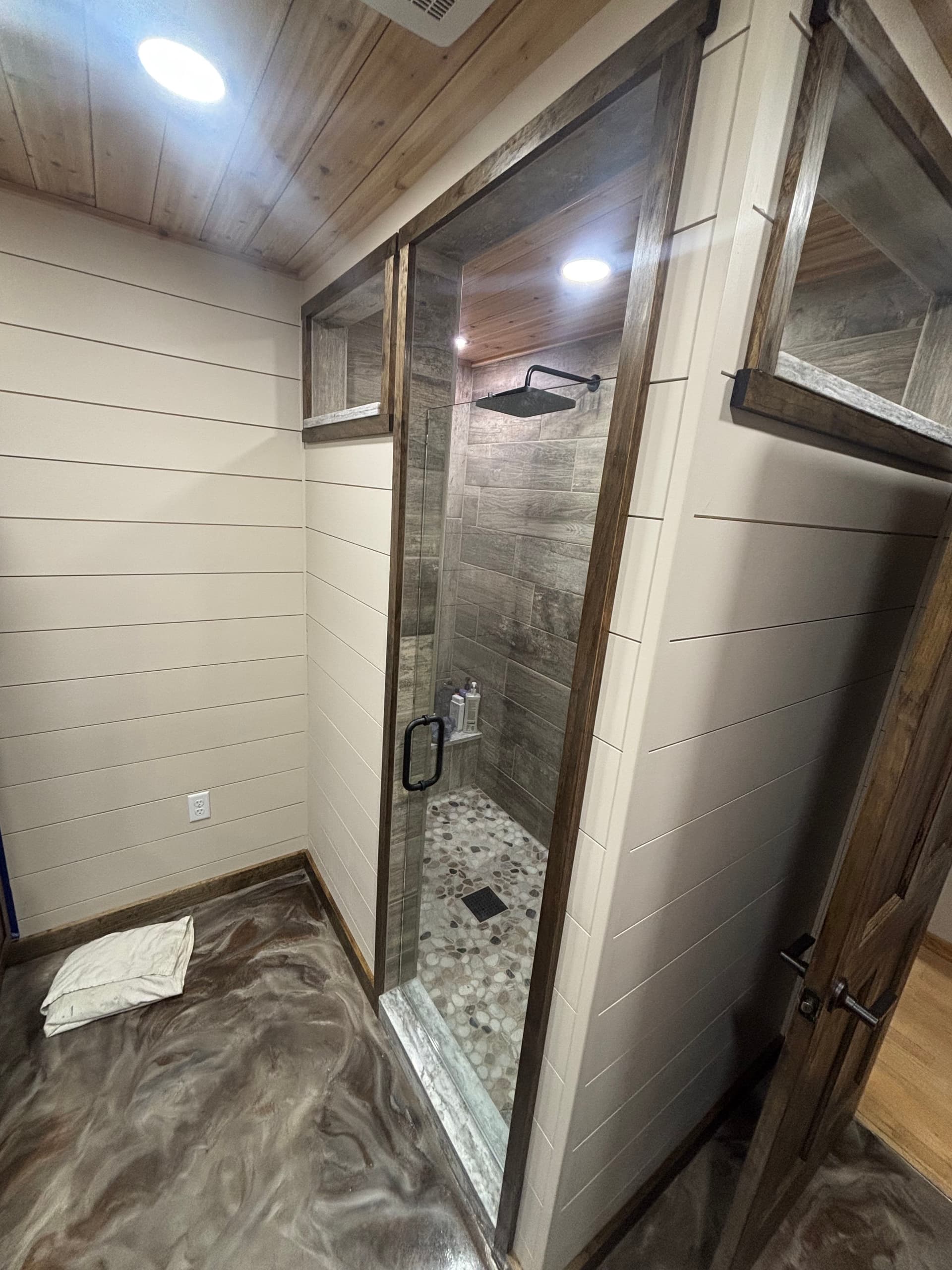 Elevate Your Bathroom with Custom Shower Glass Door Installation image