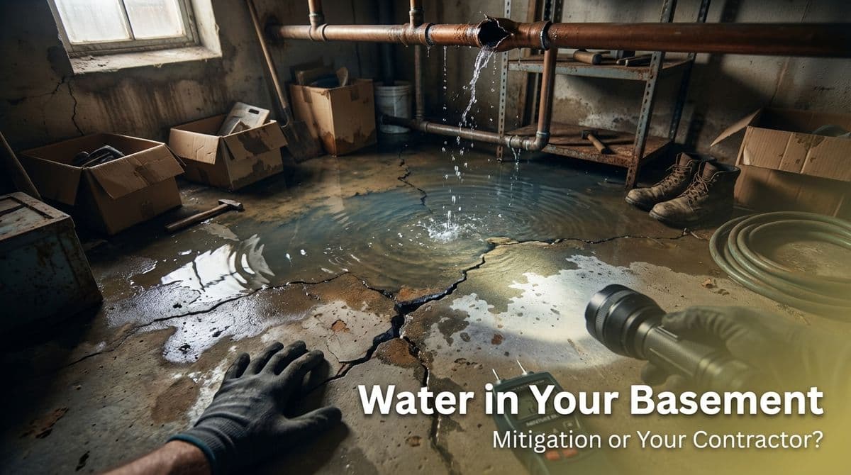 Water in Your Basement: Mitigation or Your Contractor? image